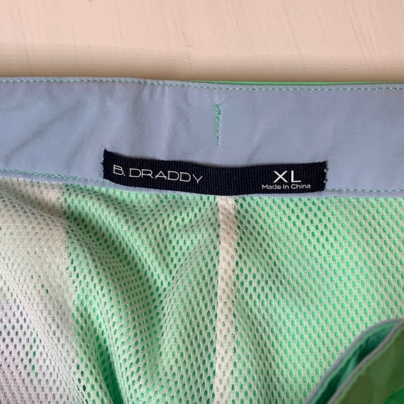 B Draddy Bathing Suit Swim Trunks Caribbean Green Paddle Mesh Lined Shorts XL - Picture 6 of 10